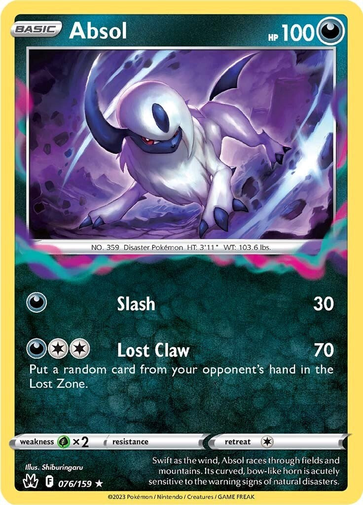 Absol (076/159) [Sword & Shield: Crown Zenith] | Clutch Gaming