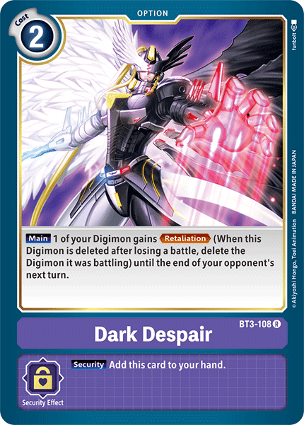 Dark Despair [BT3-108] [Release Special Booster Ver.1.5] | Clutch Gaming