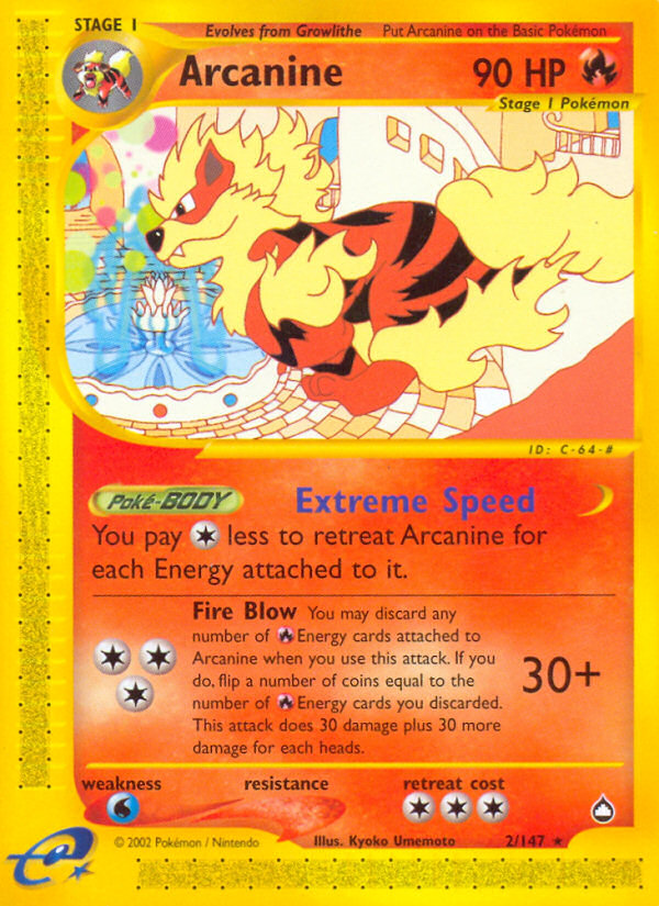 Arcanine (2/147) [Aquapolis] | Clutch Gaming