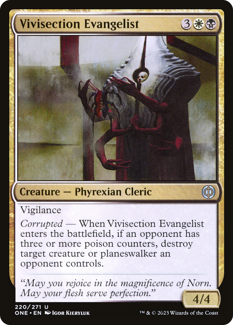 Vivisection Evangelist [Phyrexia: All Will Be One] | Clutch Gaming