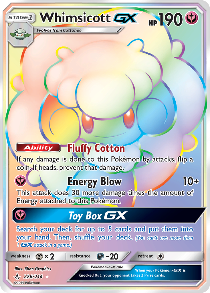 Whimsicott GX (226/214) [Sun & Moon: Unbroken Bonds] | Clutch Gaming