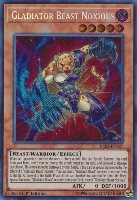 Gladiator Beast Noxious [BLLR-EN021] Secret Rare | Clutch Gaming