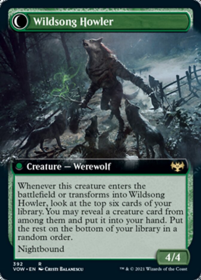 Howlpack Piper // Wildsong Howler (Extended Art) [Innistrad: Crimson Vow] | Clutch Gaming