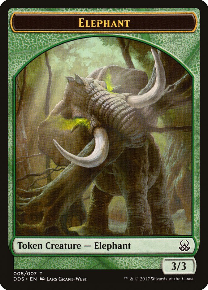 Elephant Token [Duel Decks: Mind vs. Might Tokens] | Clutch Gaming