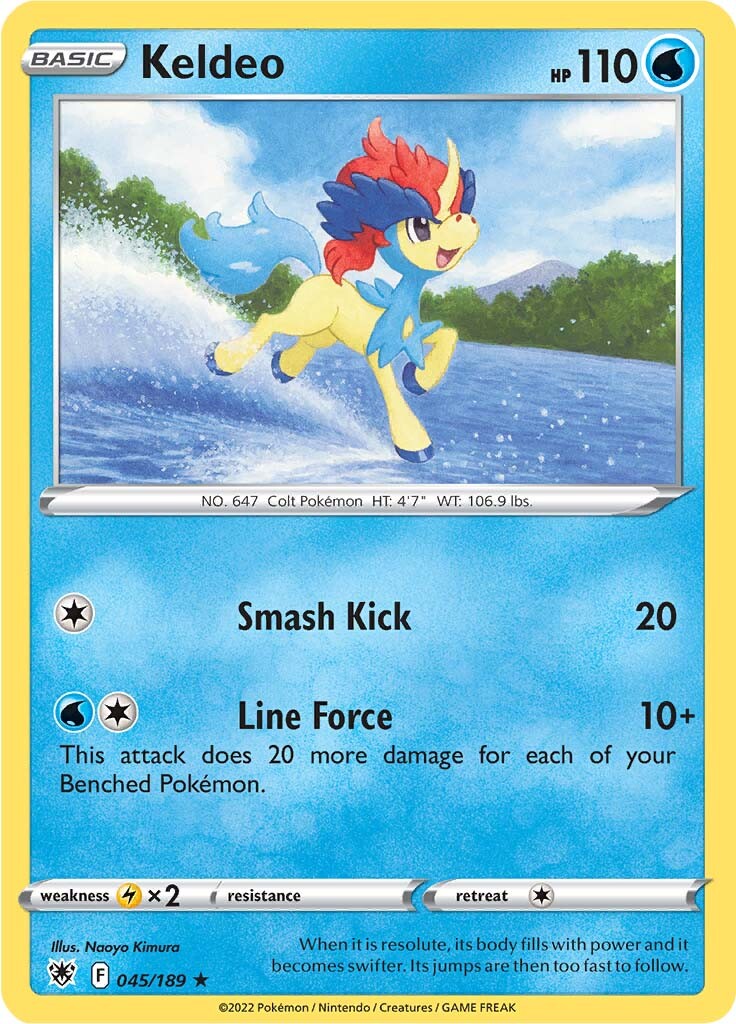 Keldeo (045/189) (Theme Deck Exclusive) [Sword & Shield: Astral Radiance] | Clutch Gaming