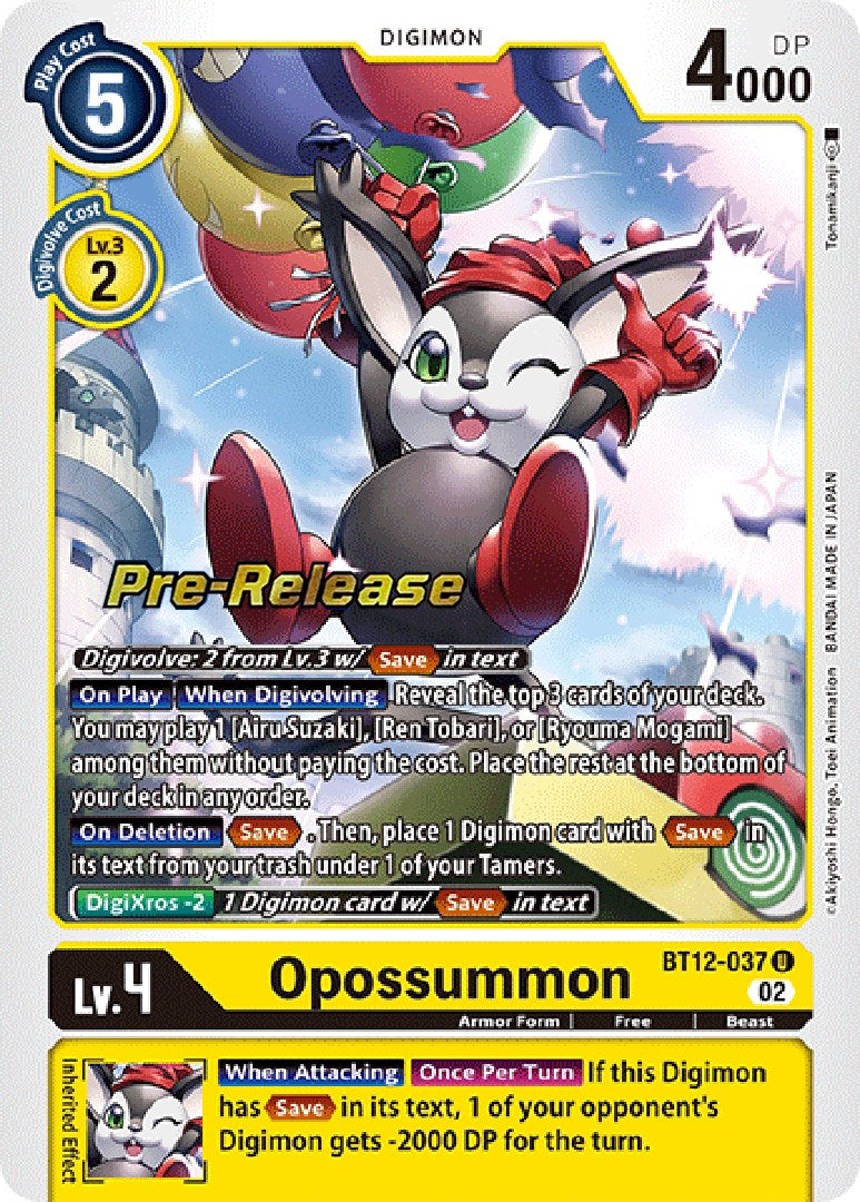 Opossummon [BT12-037] [Across Time Pre-Release Cards] | Clutch Gaming