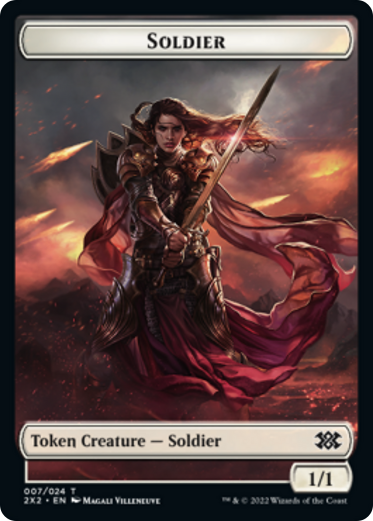 Zombie // Soldier Double-Sided Token [Double Masters 2022 Tokens] | Clutch Gaming