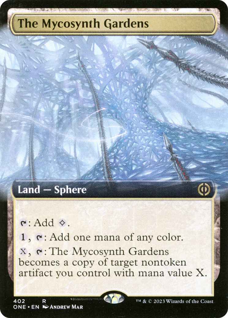 The Mycosynth Gardens (Extended Art) [Phyrexia: All Will Be One] | Clutch Gaming