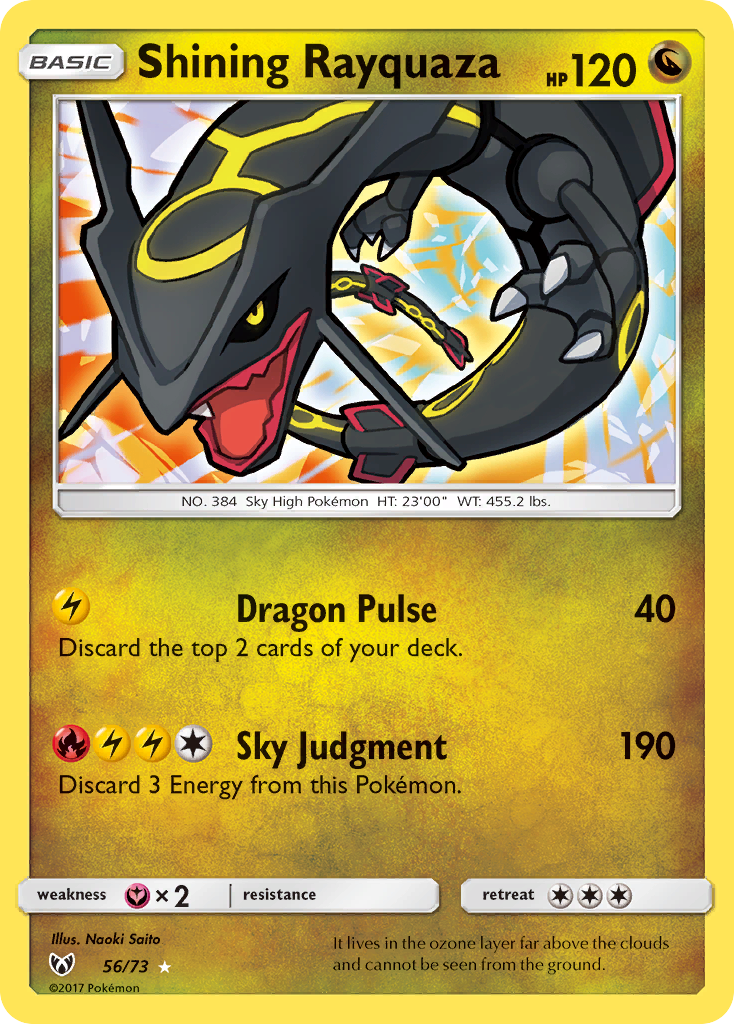 Shining Rayquaza (56/73) [Sun & Moon: Shining Legends] | Clutch Gaming