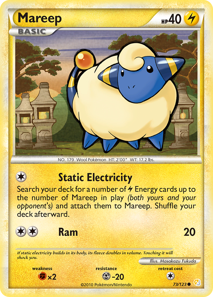 Mareep (73/123) [HeartGold & SoulSilver: Base Set] | Clutch Gaming