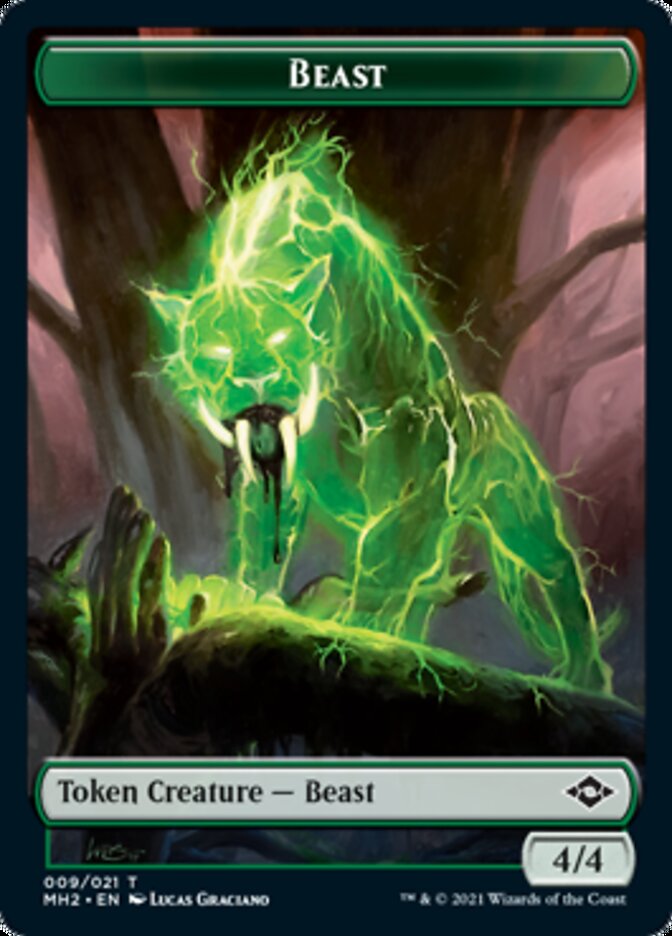 Beast // Food (18) Double-Sided Token [Modern Horizons 2 Tokens] | Clutch Gaming