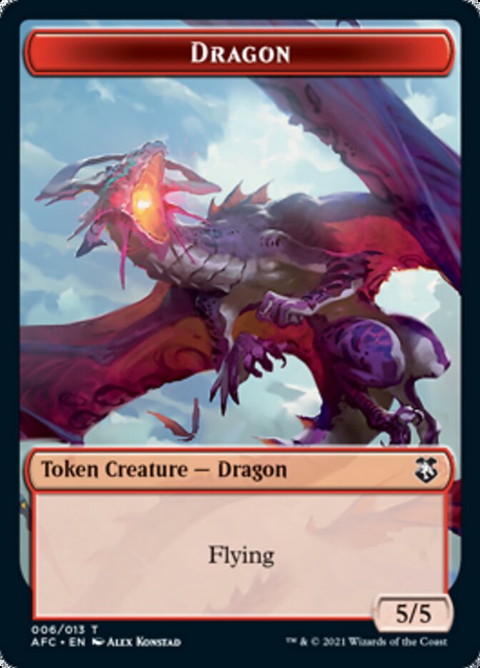 Dragon // Dragon Spirit Double-Sided Token [Dungeons & Dragons: Adventures in the Forgotten Realms Commander Tokens] | Clutch Gaming