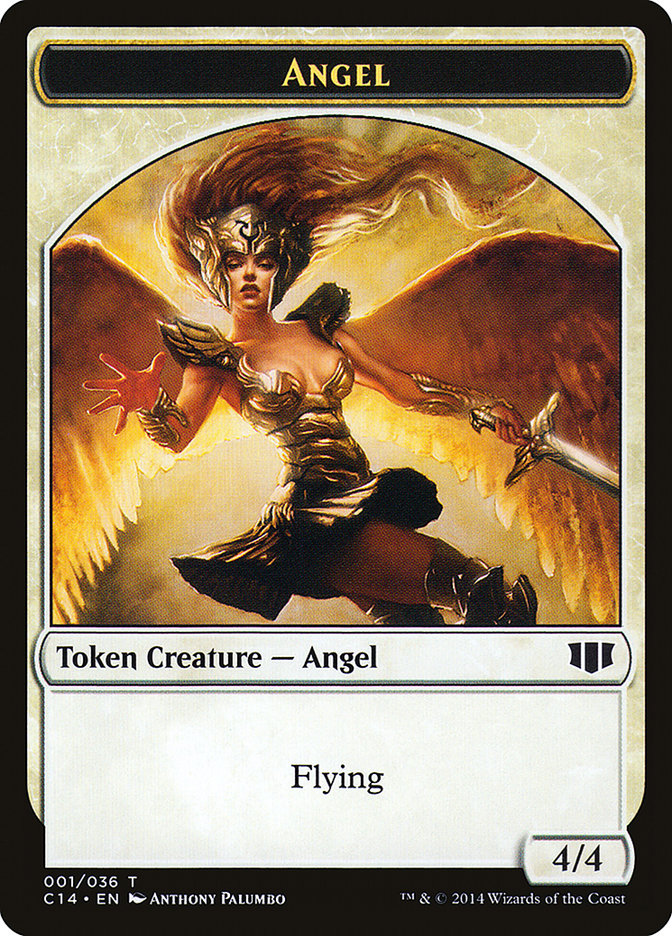 Angel // Cat Double-Sided Token [Commander 2014 Tokens] | Clutch Gaming