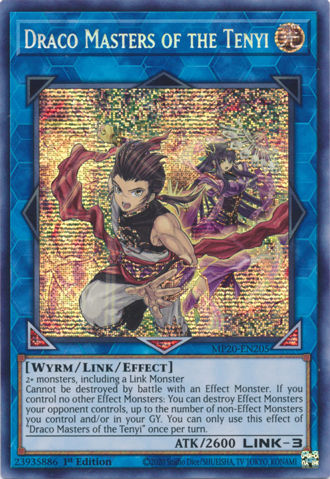 Draco Masters of the Tenyi [MP20-EN205] Prismatic Secret Rare | Clutch Gaming