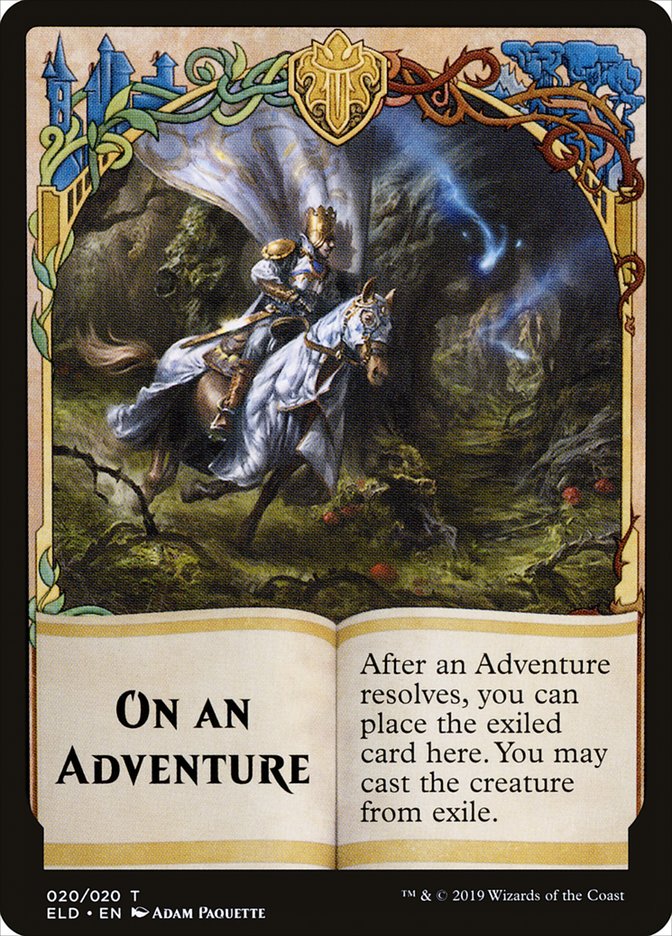 On an Adventure Token [Throne of Eldraine Tokens] | Clutch Gaming