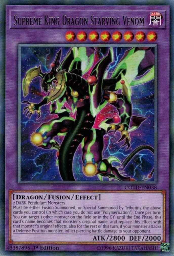 Supreme King Dragon Starving Venom [COTD-EN038] Rare | Clutch Gaming