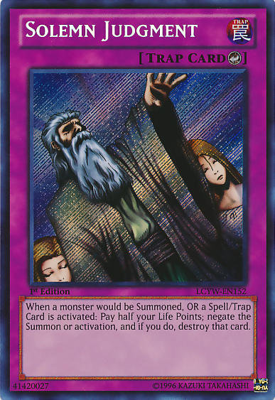 Solemn Judgment [LCYW-EN152] Secret Rare | Clutch Gaming