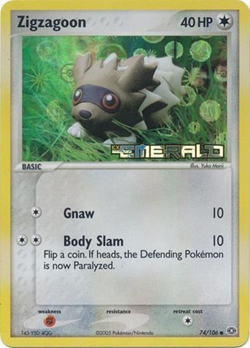 Zigzagoon (74/106) (Stamped) [EX: Emerald] | Clutch Gaming