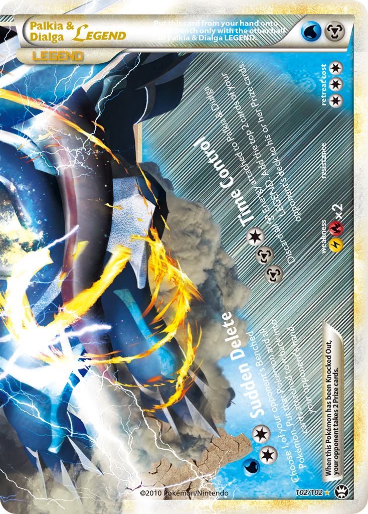 Palkia & Dialga LEGEND (102/102) [HeartGold & SoulSilver: Triumphant] | Clutch Gaming