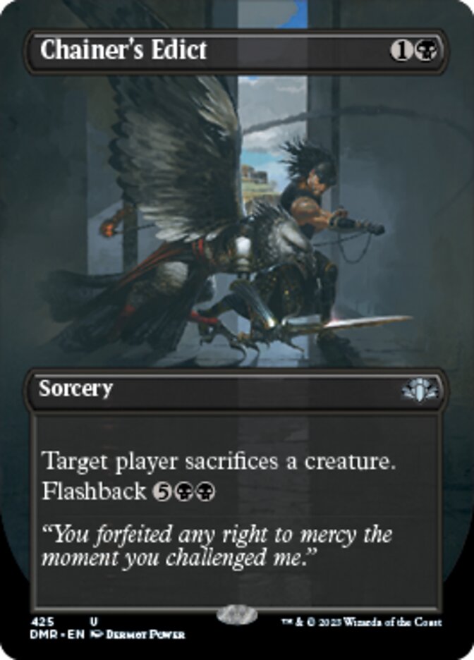 Chainer's Edict (Borderless Alternate Art) [Dominaria Remastered] | Clutch Gaming