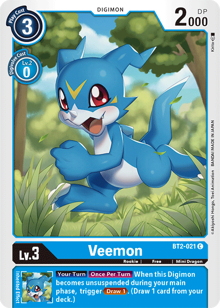 Veemon [BT2-021] [Release Special Booster Ver.1.5] | Clutch Gaming