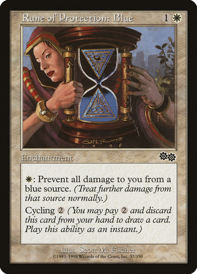 Rune of Protection: Blue [Urza's Saga] | Clutch Gaming