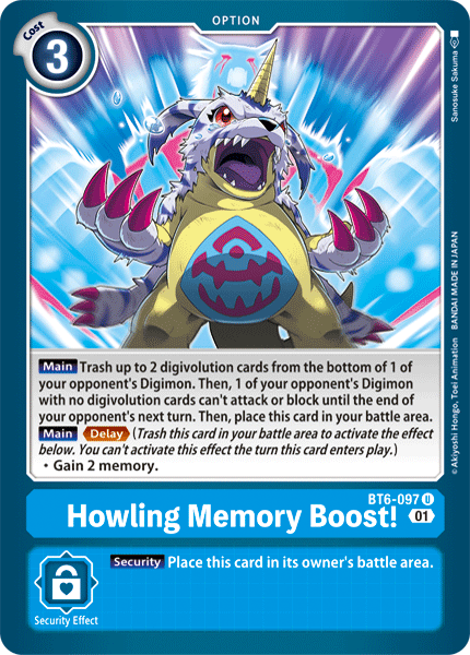 Howling Memory Boost! [BT6-097] [Double Diamond] | Clutch Gaming