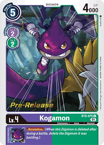 Kogamon [BT8-075] [New Awakening Pre-Release Cards] | Clutch Gaming