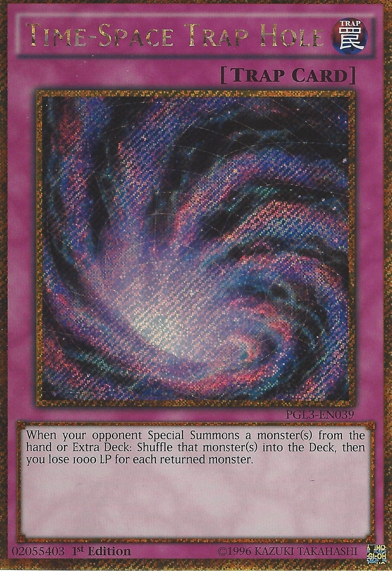 Time-Space Trap Hole [PGL3-EN039] Gold Secret Rare | Clutch Gaming