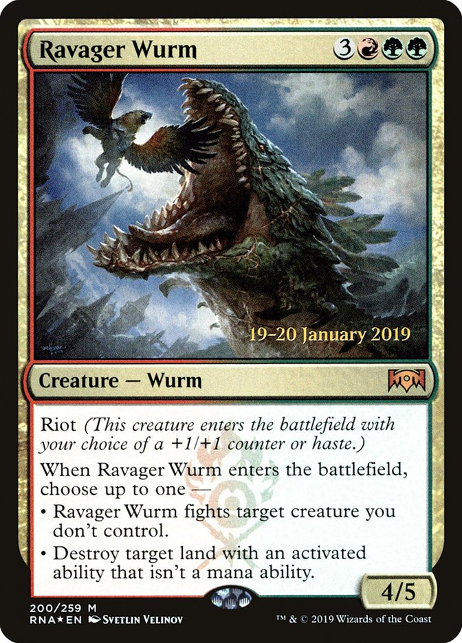 Ravager Wurm [Ravnica Allegiance Prerelease Promos] | Clutch Gaming