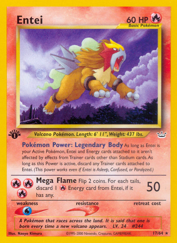 Entei (17/64) [Neo Revelation 1st Edition] | Clutch Gaming