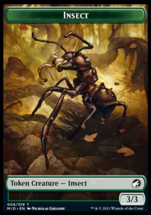 Insect Token [Innistrad: Midnight Hunt Tokens] | Clutch Gaming