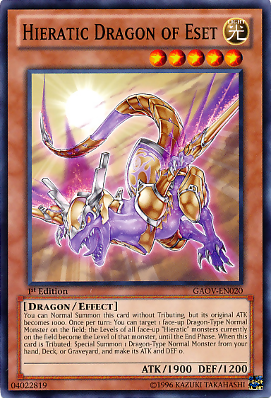 Hieratic Dragon of Eset [GAOV-EN020] Common | Clutch Gaming