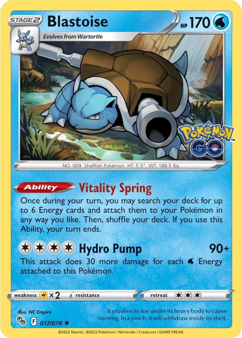 Blastoise (017/078) [Pokémon GO] | Clutch Gaming