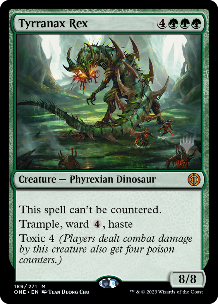 Tyrranax Rex (Promo Pack) [Phyrexia: All Will Be One Promos] | Clutch Gaming