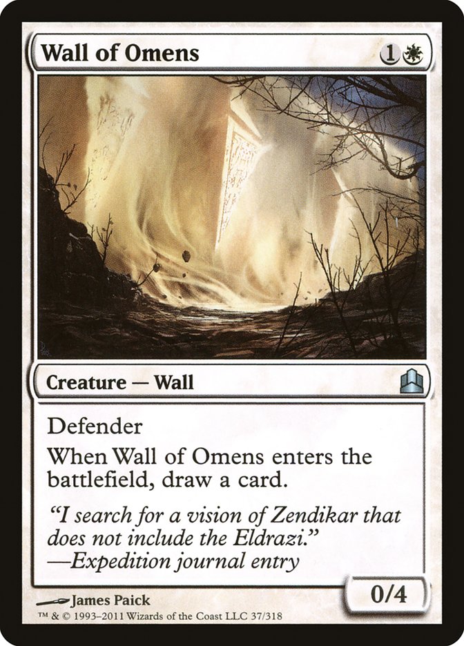 Wall of Omens [Commander 2011] | Clutch Gaming