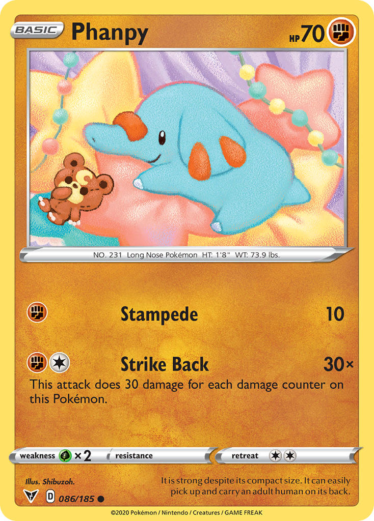 Phanpy (086/185) [Sword & Shield: Vivid Voltage] | Clutch Gaming