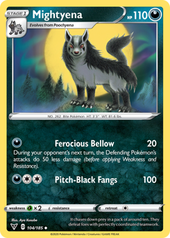 Mightyena (104/185) [Sword & Shield: Vivid Voltage] | Clutch Gaming