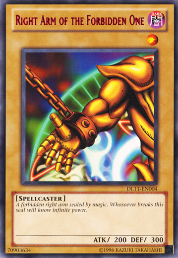 Right Arm of the Forbidden One (Red) [DL11-EN004] Rare | Clutch Gaming