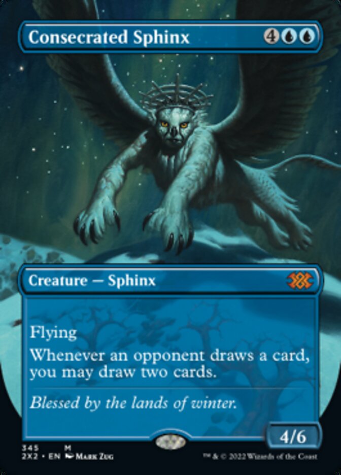 Consecrated Sphinx (Borderless Alternate Art) [Double Masters 2022] | Clutch Gaming