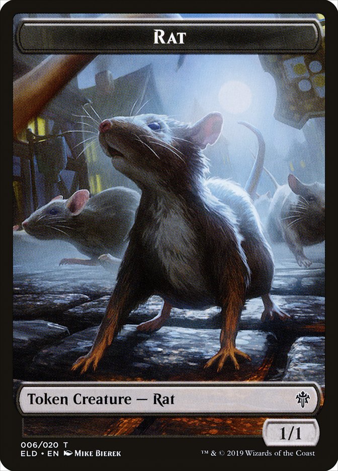 Rat Token [Throne of Eldraine Tokens] | Clutch Gaming