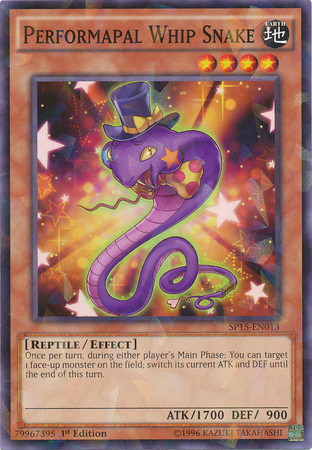 Performapal Whip Snake [SP15-EN013] Shatterfoil Rare | Clutch Gaming