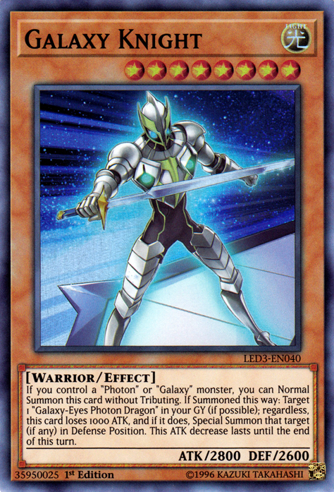 Galaxy Knight [LED3-EN040] Super Rare | Clutch Gaming