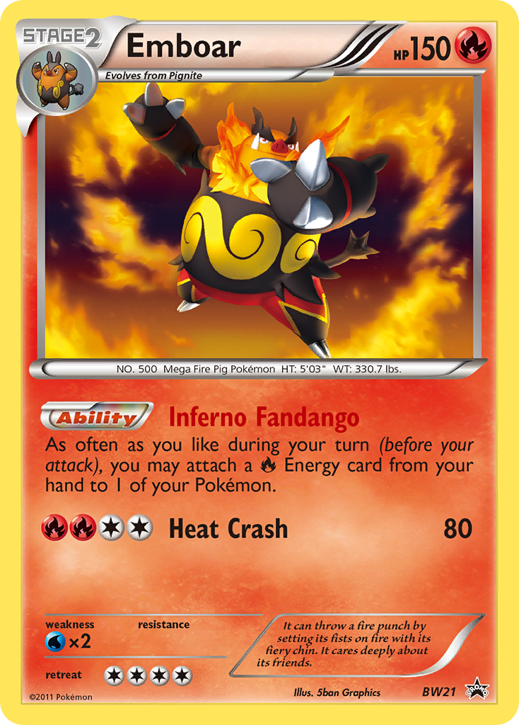 Emboar (BW21) [Black & White: Black Star Promos] | Clutch Gaming