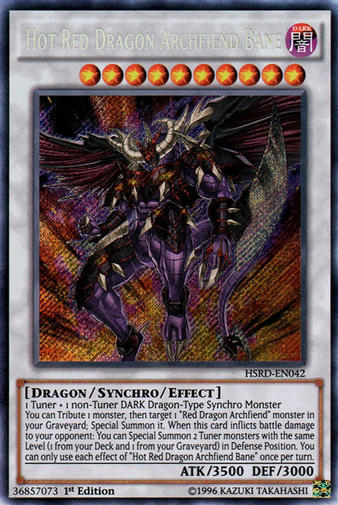 Hot Red Dragon Archfiend Bane [HSRD-EN042] Secret Rare | Clutch Gaming