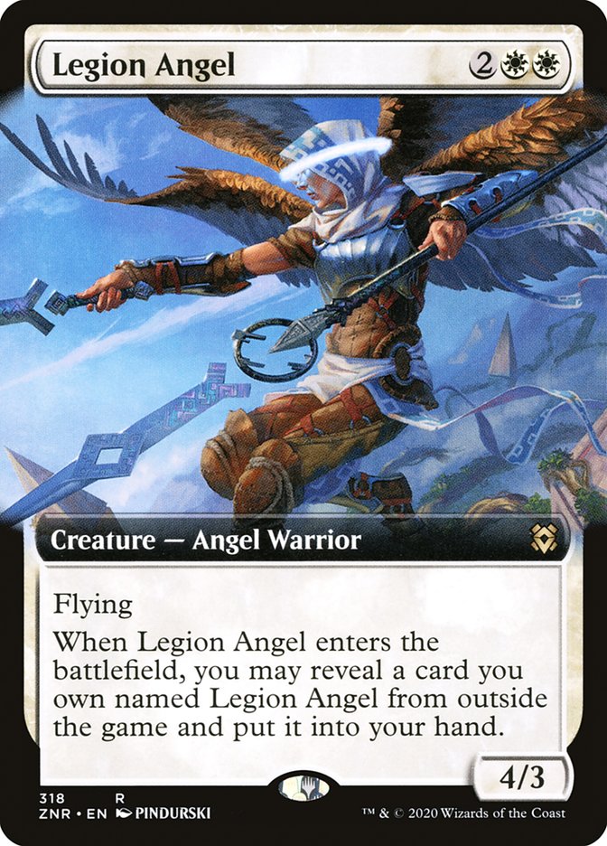 Legion Angel (Extended Art) [Zendikar Rising] | Clutch Gaming