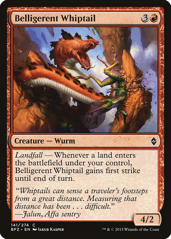 Belligerent Whiptail [Battle for Zendikar] | Clutch Gaming