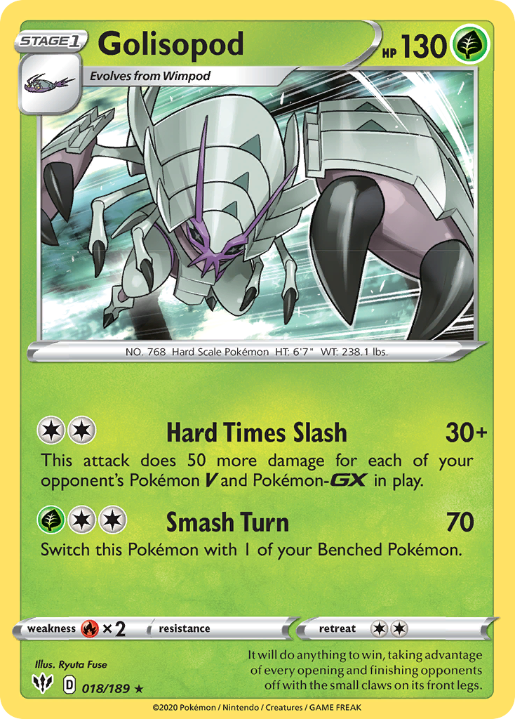 Golisopod (018/189) [Sword & Shield: Darkness Ablaze] | Clutch Gaming