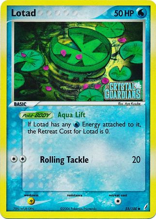 Lotad (55/100) (Stamped) [EX: Crystal Guardians] | Clutch Gaming