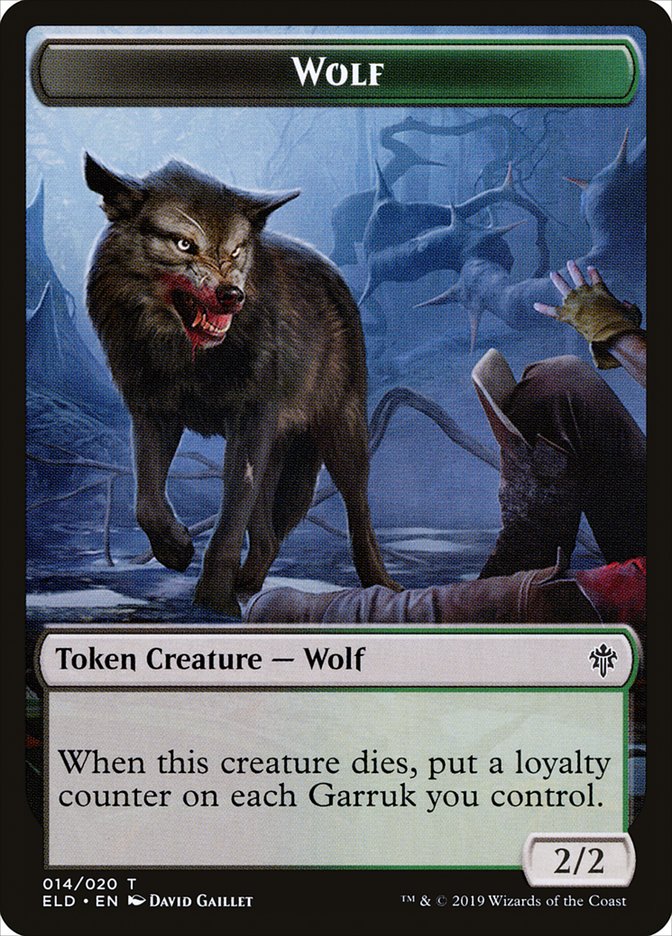 Wolf Token [Throne of Eldraine Tokens] | Clutch Gaming